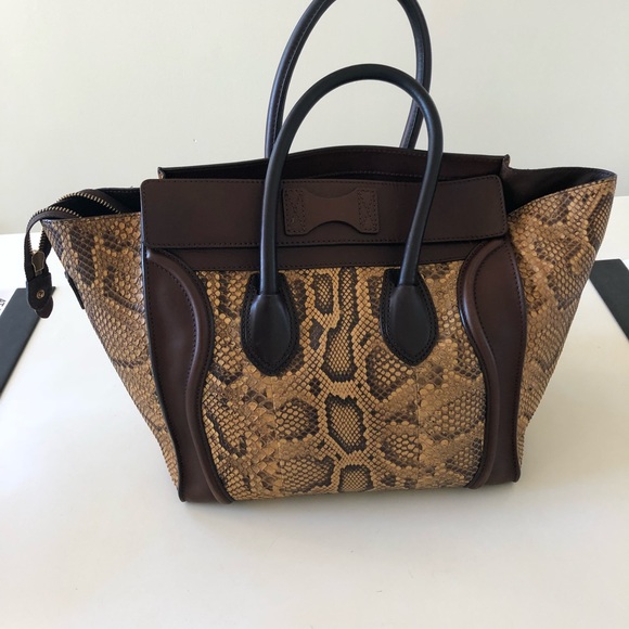 Celine Python Leather Luggage Tote - Picture 5 of 5